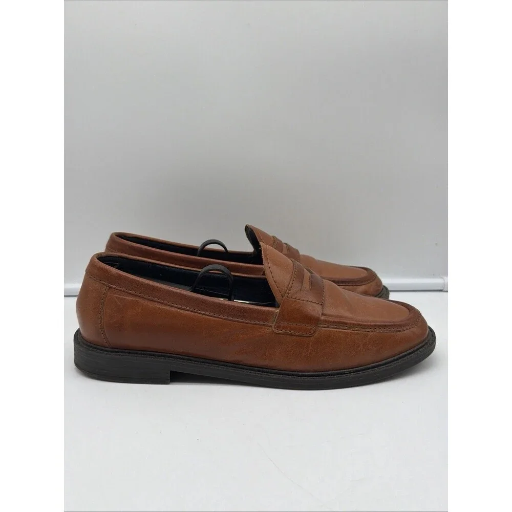 Cole Haan Pinch Penny Loafers Brown Leather Shoes 8B Slip On